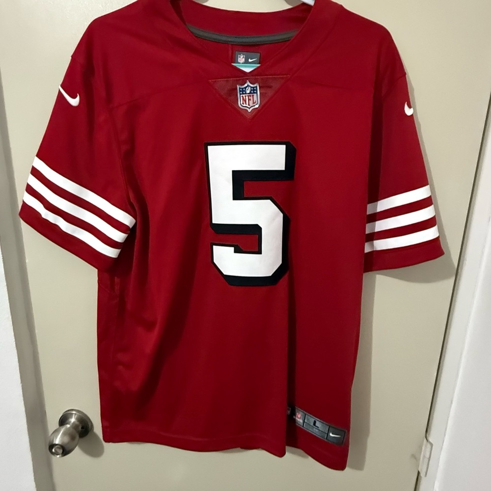 Nike Red NFL Jersey with Number 5 - Picture 1 of 8